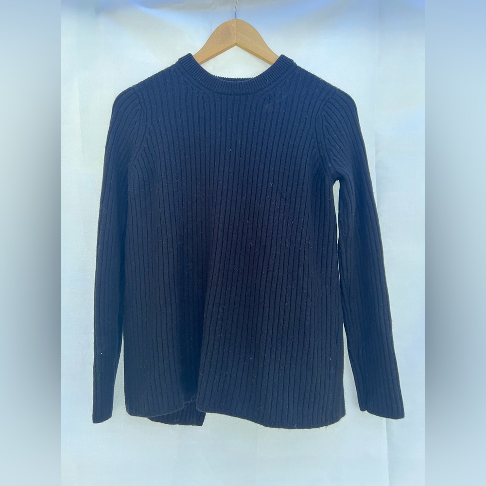 Rag & Bone Wool Black Open Back Crewneck Sweater - image 2